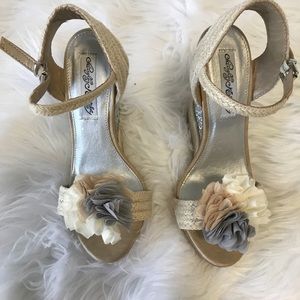 Naughty monkey glitter wedges